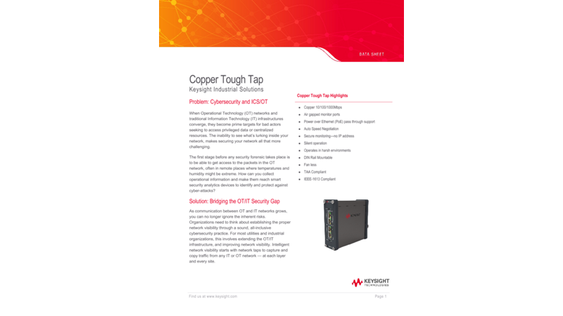tempest-keysight-copper-tough-TAP-network-visibility