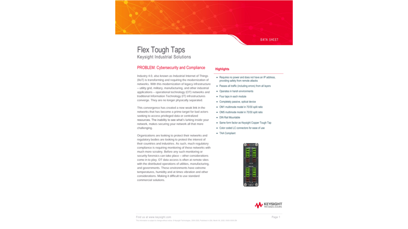 tempest-keysight-fiber-tough-TAPS-network-visibility